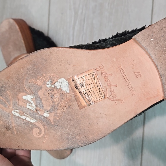 Free People Women Faux Fur Insulated lined Loafer Slip on shoes sz 37/6.5-7 - Picture 11 of 14